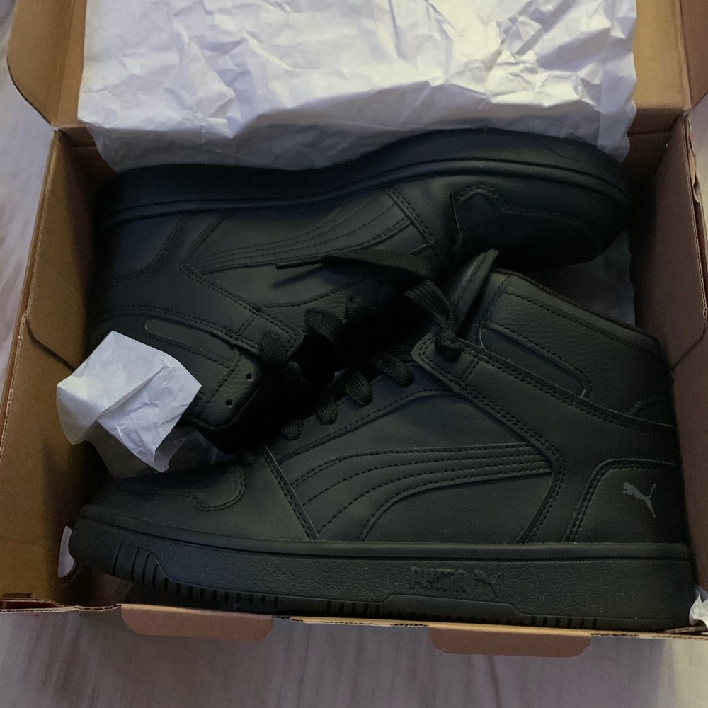 Puma Men's All-Black High-Top Sneakers